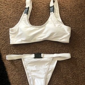 White Buckle Bikini